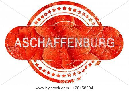 Aschaffenburg, vintage old stamp with rough lines and edges