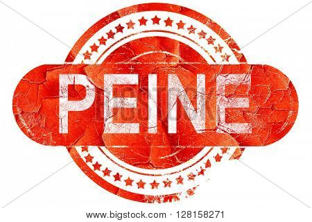 Peine, vintage old stamp with rough lines and edges