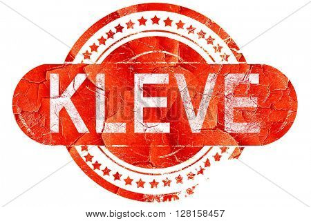Kleve, vintage old stamp with rough lines and edges