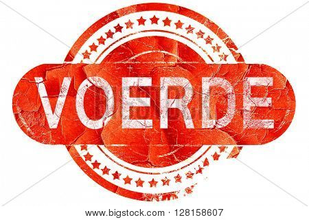 Voerde, vintage old stamp with rough lines and edges