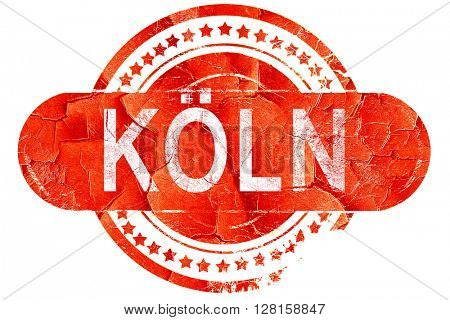 Koln, vintage old stamp with rough lines and edges