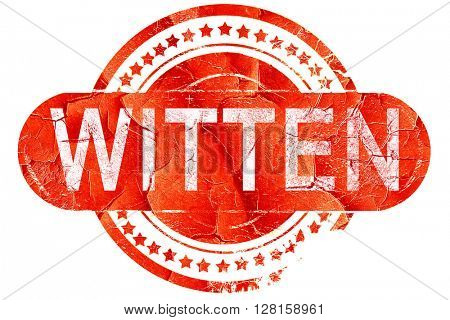 Witten, vintage old stamp with rough lines and edges