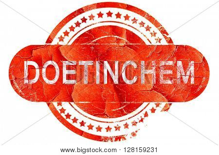 Doetinchem, vintage old stamp with rough lines and edges