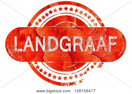 Landgraaf, vintage old stamp with rough lines and edges