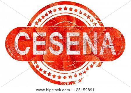Cesena, vintage old stamp with rough lines and edges