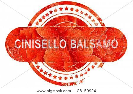 Cinisello balsamo, vintage old stamp with rough lines and edges