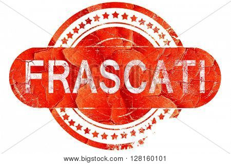 Frascati, vintage old stamp with rough lines and edges