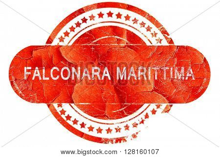 Falconara marittima, vintage old stamp with rough lines and edge