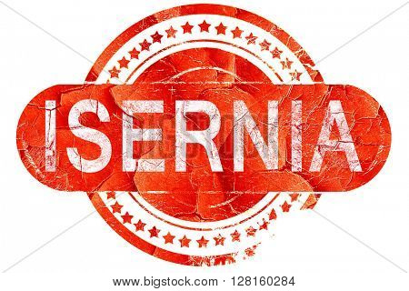 Isernia, vintage old stamp with rough lines and edges