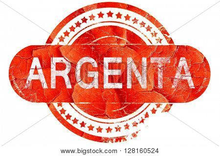 Argenta, vintage old stamp with rough lines and edges