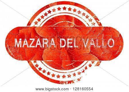 Mazara del vallo, vintage old stamp with rough lines and edges
