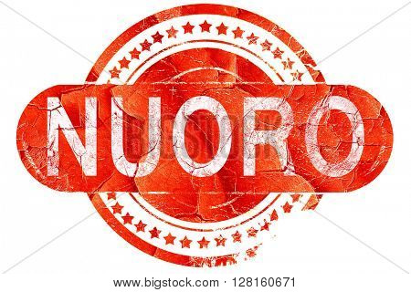 Nuoro, vintage old stamp with rough lines and edges
