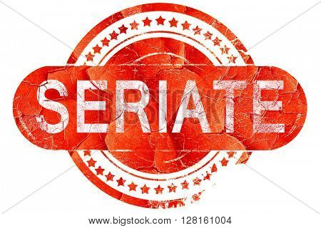 Seriate, vintage old stamp with rough lines and edges
