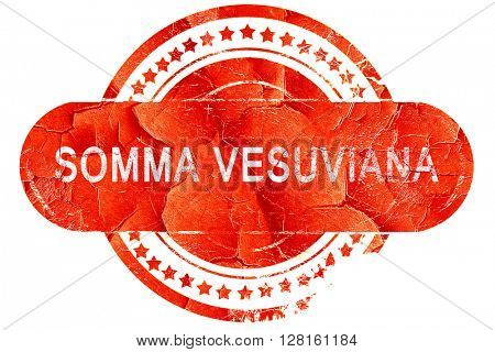 Somma vesuviana, vintage old stamp with rough lines and edges