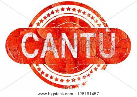 Cantu, vintage old stamp with rough lines and edges
