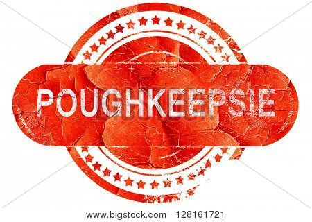 poughkeepsie, vintage old stamp with rough lines and edges