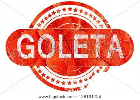 goleta, vintage old stamp with rough lines and edges