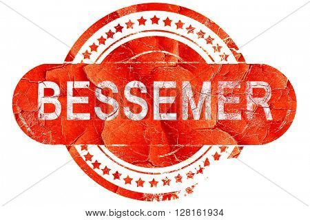 bessemer, vintage old stamp with rough lines and edges
