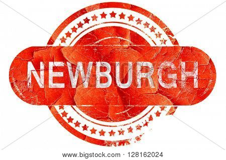 newburgh, vintage old stamp with rough lines and edges