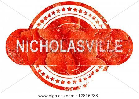nicholasville, vintage old stamp with rough lines and edges