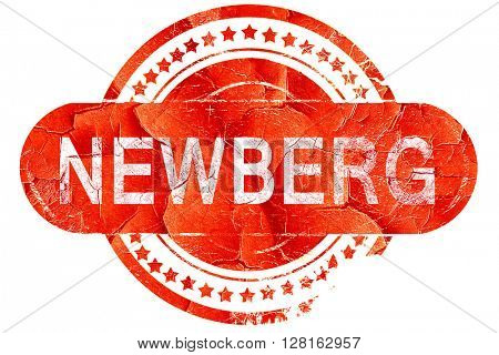 newberg, vintage old stamp with rough lines and edges