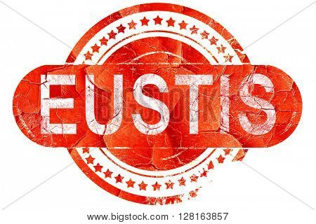eustis, vintage old stamp with rough lines and edges