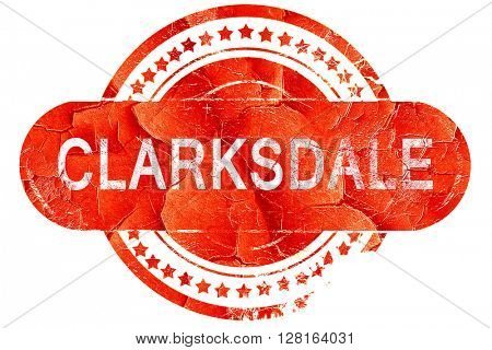 clarksdale, vintage old stamp with rough lines and edges