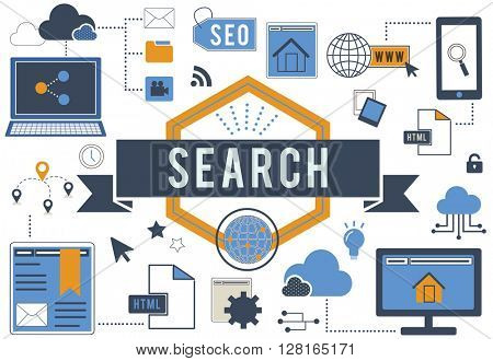 Search SEO Media Internet Connection Concept