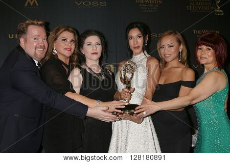 LOS ANGELES - APR 29:  Young and Restless Hair team - Creative Emmy Winners at the 43rd Daytime Emmy Creative Awards at the Westin Bonaventure Hotel  on April 29, 2016 in Los Angeles, CA