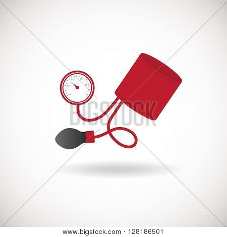 Tonometer Icon. Blood Pressure Checker Icon, Flat design style
