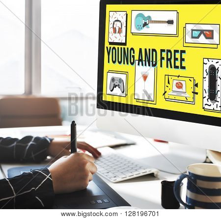 Youth Culture Free Yolo Trendy Teenage Concept