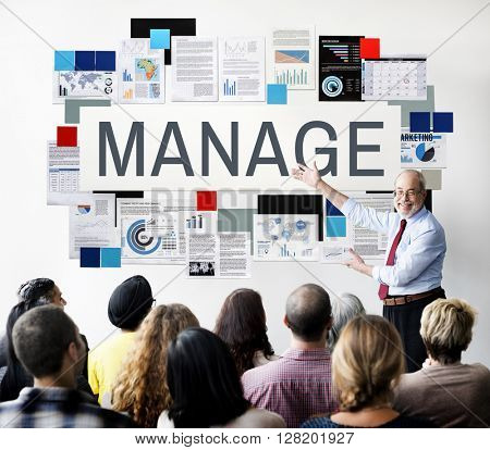 Manage Coordination Leadership Process Strategy Concept