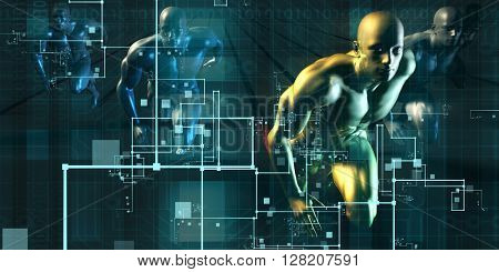 Digital Revolution and the Race for New Consumer Technology 3D Illustration Render