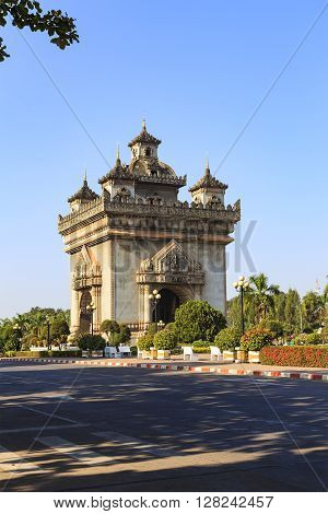 Patuxay literally meaning victory gate in vientiane Laos