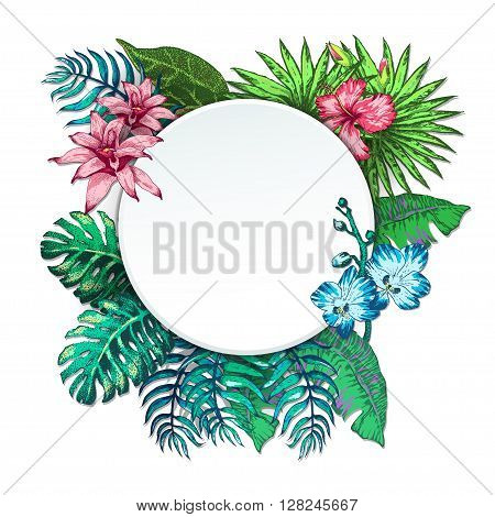 Vector Illustration of Vintage T-short Print. Summer on beach