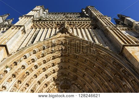 Batalha Monastery in Portugal in the evening