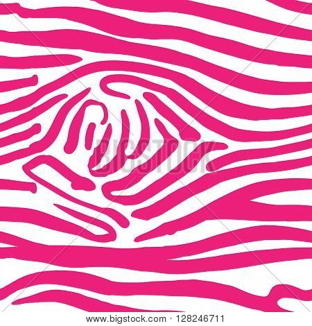 Vector Illustration of Zebra Print Seamless Pattern. Wild texture for Design, Website, Background, Banner. Zebra Template. Nature Wallpaper