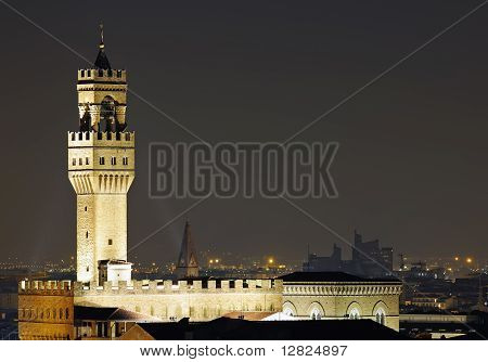Palazzo Vecchio na Piazza Della Signora ve Florencii