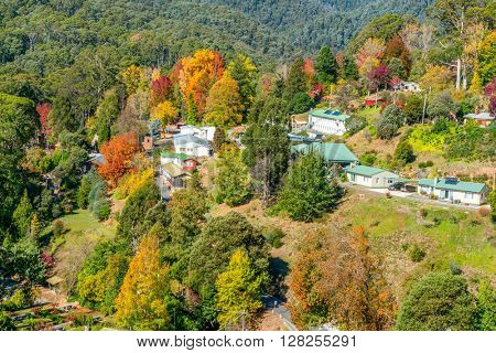 Bogong Village Autumn view, Alpine National Park Victoria