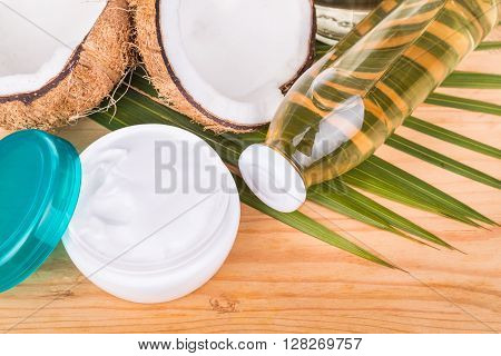 Cold Pressed Extra Virgin Coconut Oil In Bottles And Jar