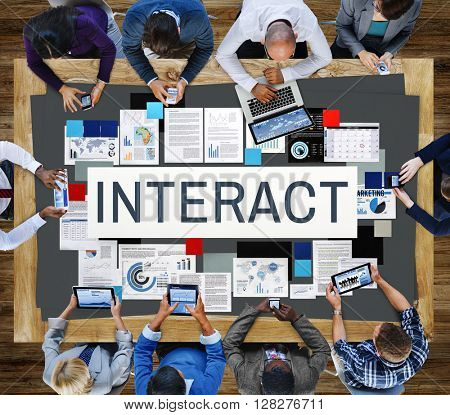 Interact Corporate Future Interacting Interactive Concept