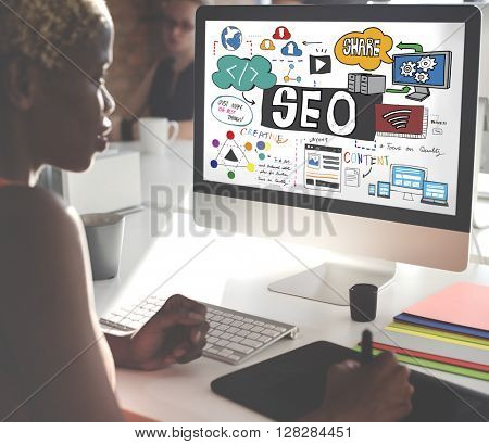 SEO Content Search Engine Optimization Concept