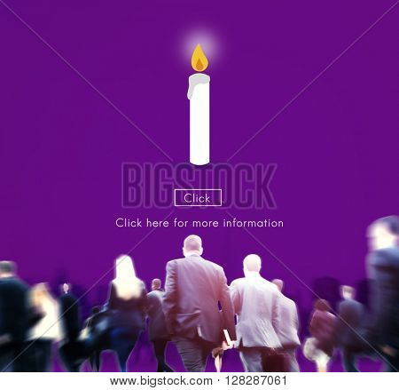 Candle Light Flame Faith Icon Concept