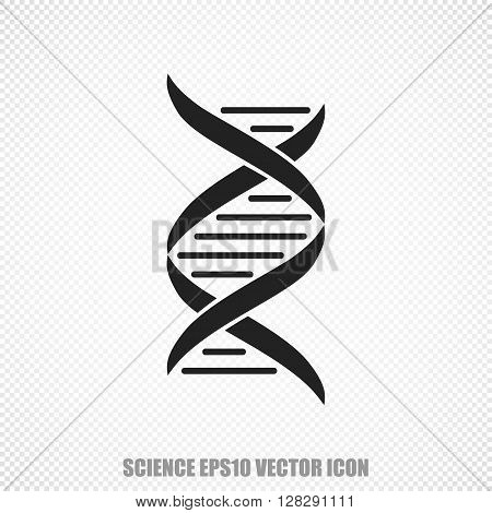 The universal vector icon on the Science theme: Black DNA. Modern flat design. For mobile and web design. EPS 10.