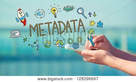Metadata Concept With Smartphone