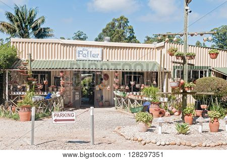 PLETTENBERG BAY SOUTH AFRICA - MARCH 3 2016: A pottery near Plettenberg Bay on the road to Knysna