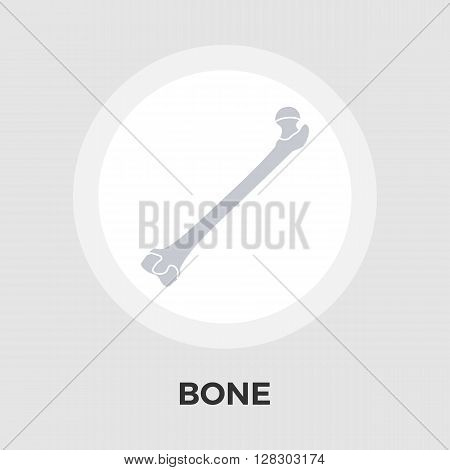 Bone icon vector. Flat icon isolated on the white background. Editable EPS file. Vector illustration.