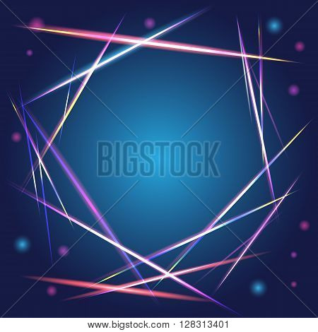 Beautiful vector light effect. Colored lights with flash. Vector background with the effect of neon and glow. Flying design elements.