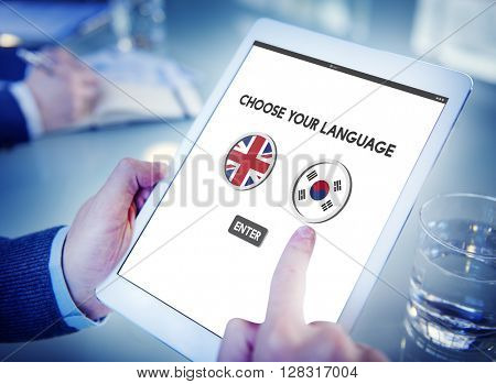 Korean English Language Communication Global Concept