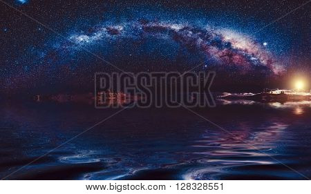 beautiful milky-way in night sky